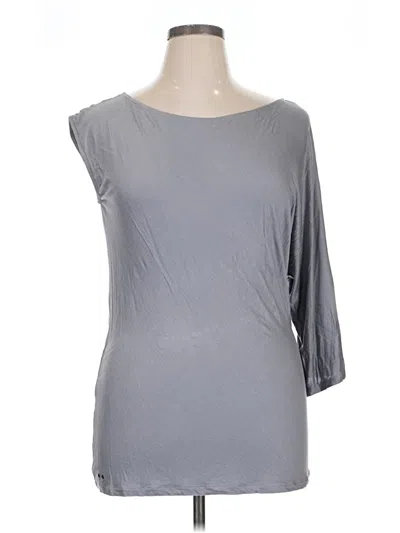 Pre-owned Converse One Star 3/4 Sleeve Top Gray One Shoulder Neckline Tops
