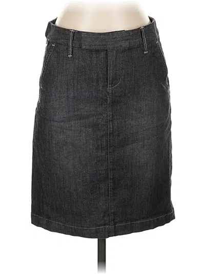 Pre-owned Converse One Star Denim Skirt In Gray