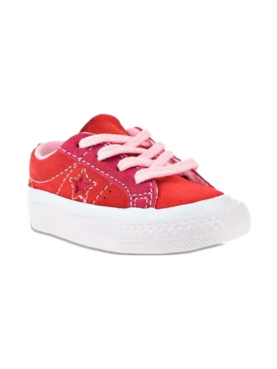 Converse Babies' One Star "enamel Red/pink" Sneakers In Multi
