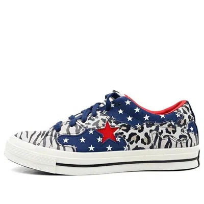 Converse One Star Leopard Grain Brown 'black White Red' In Multi