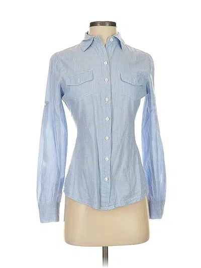 Pre-owned Converse One Star Long Sleeve Button Down Shirt In Blue