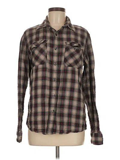 Pre-owned Converse One Star Long Sleeve Button Down Shirt In Brown
