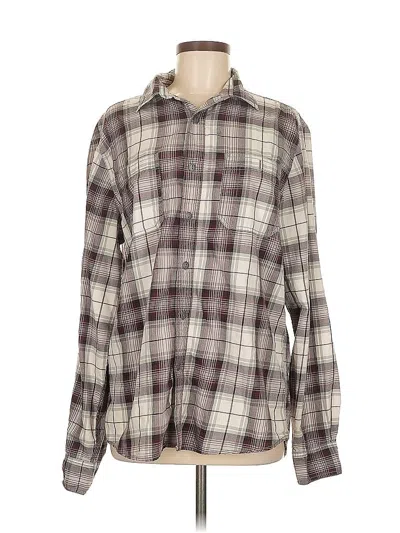 Pre-owned Converse One Star Long Sleeve Button Down Shirt In Burgundy