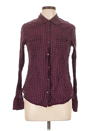 Pre-owned Converse One Star Long Sleeve Button Down Shirt In Burgundy