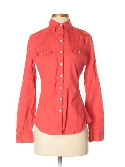 Pre-owned Converse One Star Long Sleeve Button Down Shirt In Red