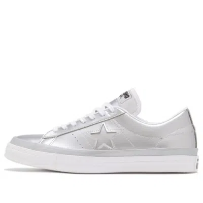 Converse One Star Low Silver In White