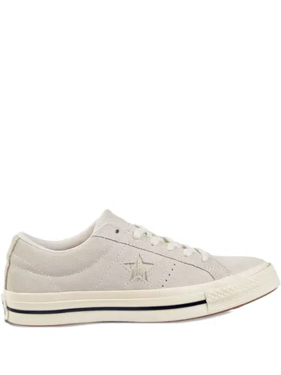Converse One Star Ox "egret/gold/black" Sneakers In Neutral