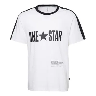 Converse One Star Panel T-shirt 'white' In Yellow