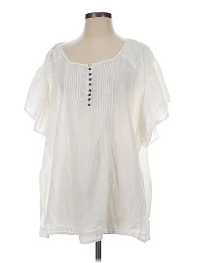Pre-owned Converse One Star Short Sleeve Blouse In White