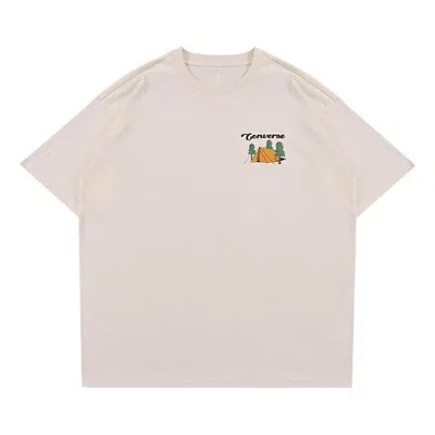 Converse Outdoor Graphic Tee 'beige' In Pink