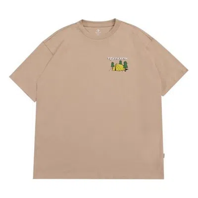 Converse Outdoor Graphic Tee 'oat Milk' In Brown