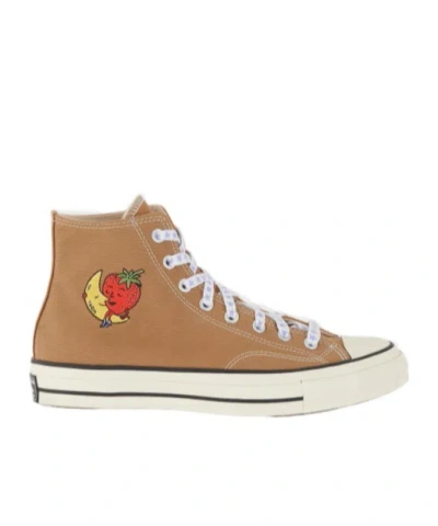Converse Pattern High-top Casual Shoes In Brown