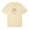 Converse Pattern Printing Sports Round Neck Short Sleeve Light Yellow T-shirt In Neutral