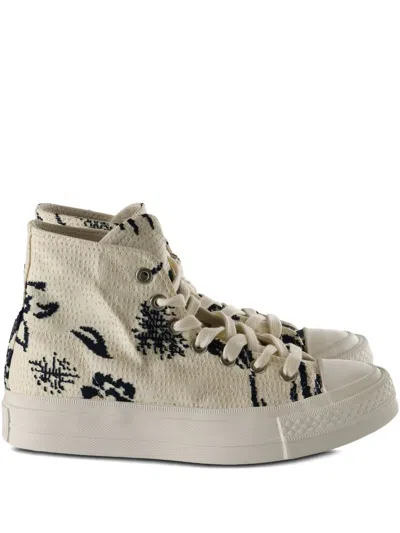 Converse Patterned-detail High-top Sneakers In Neutral