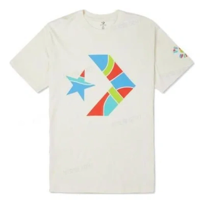 Converse Peace & Unity Cotton Jersey T-shirt 'egret' In White
