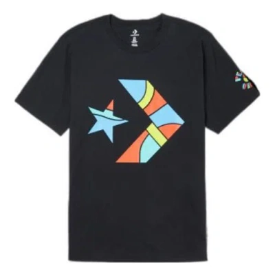 Converse Peace And Unity Short Sleeve Tee 'black' In Blue