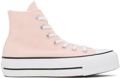 Converse Pink Chuck Taylor All Star Lift Sneakers In Donut Glaze/white/bl