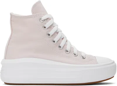 Converse Pink Chuck Taylor All Star Move Platform High Top Sneakers In Blsh/wht/egret