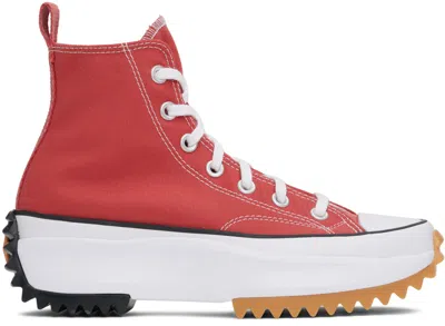 Converse Pink Run Star Hike Sneakers In Rhubarb Pie/white/bl
