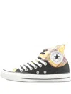 Converse Plaid-panel Sneakers In Animal Print