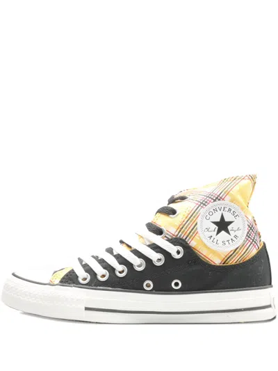 Converse Plaid-panel Sneakers In Animal Print
