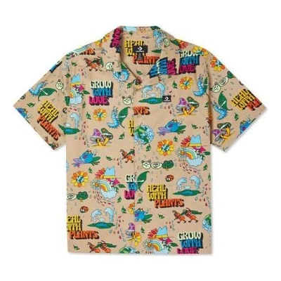 Converse Plant Print Resort Shirt 'nomad Khaki' In Multi