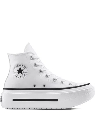 Converse Platform Lace-up Sneakers In White
