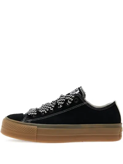 Converse Platform Suede Sneakers In Black