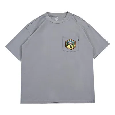 Converse Pocket Logo T-shirt 'grey' In Gray