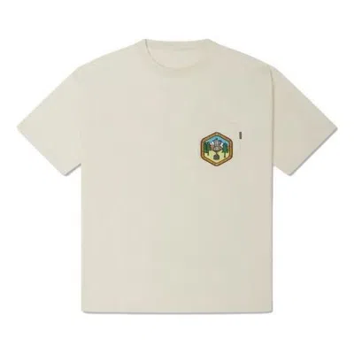Converse Pocket Logo T-shirt 'ivory' In Gold