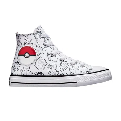 Pre-owned Converse Pokemon X Chuck Taylor All Star High Ps 'poke Ball' | White | Kid's Size 1