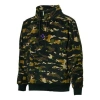 Converse Polar Fleece Archive Camo Funnel Top Sweatshirt 'camo Green' In Multi