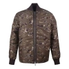 Converse Printed Camo Mid Stand Collar Down Jacket 'camo Green' In Brown