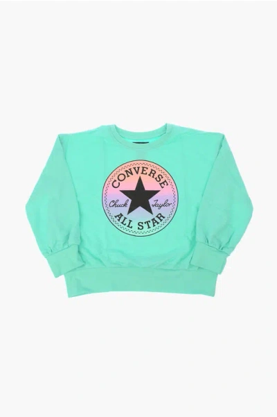 Converse Printed Sweatshirt In Blue