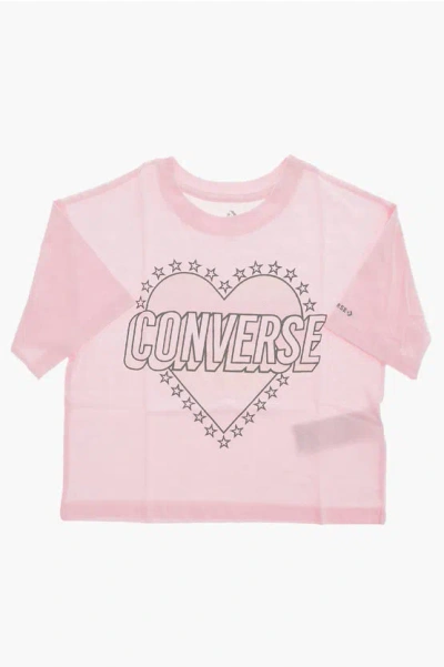 Converse Printed T-shirt In Pink