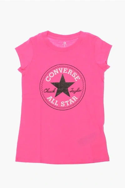 Converse Printed T-shirt In Pink