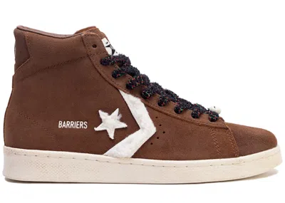 Pre-owned Converse Pro Leather Barriers Worldwide Sneakers In Monk's Robe Brown/egret/black