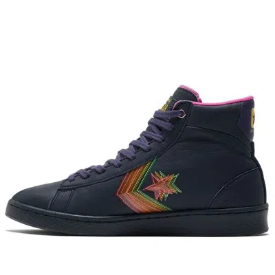 Converse Pro Leather High Top In Obsidian/hyper Magenta