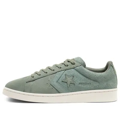 Converse Pro Leather Low 'earth Tone Suede - Lily Pad' In Green