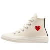 Converse (ps)  X Comme Des Garcons Play Single Heart Chuck Taylor All Star 70 Hi 'milk' In Multi