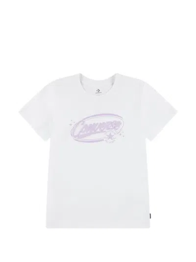 Converse Kids' Puff Wordmark T-shirt In White