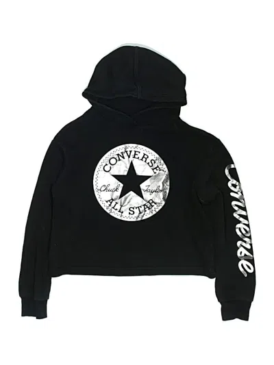 Pre-owned Converse Kids' Pullover Hoodie In Black