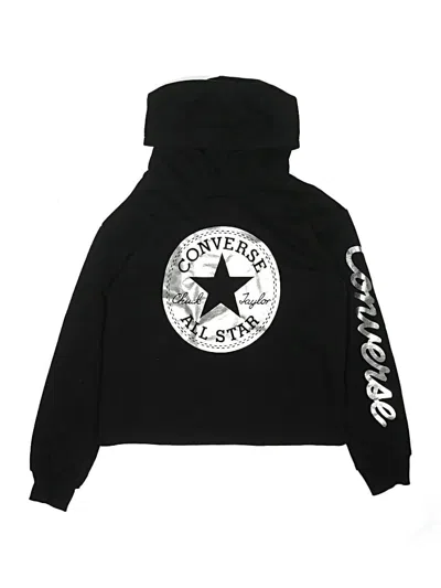Pre-owned Converse Kids' Pullover Hoodie In Black