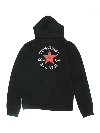 Pre-owned Converse Kids' Pullover Hoodie In Black