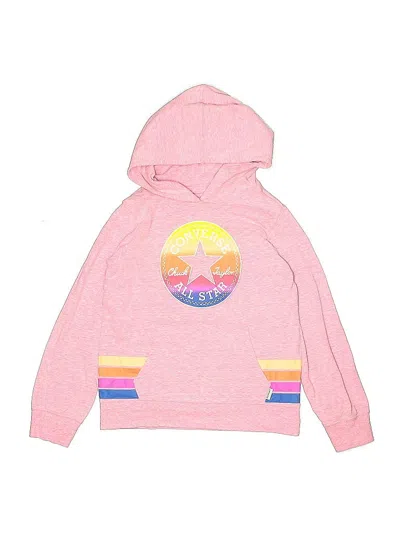 Pre-owned Converse Kids' Pullover Hoodie In Pink