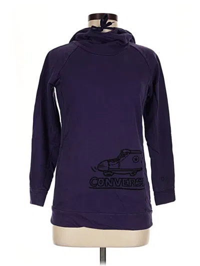 Pre-owned Converse Pullover Hoodie In Purple