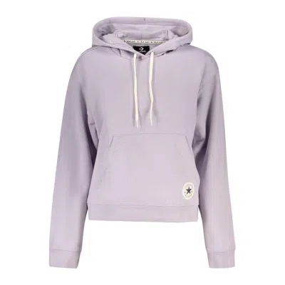 Converse Purple Cotton Sweatshirt In Gray