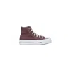 Converse Purple Fabric Platform Sneakers In Purple