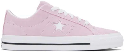 Converse Purple One Star Pro Low Sneakers In Stardust Lilac/white