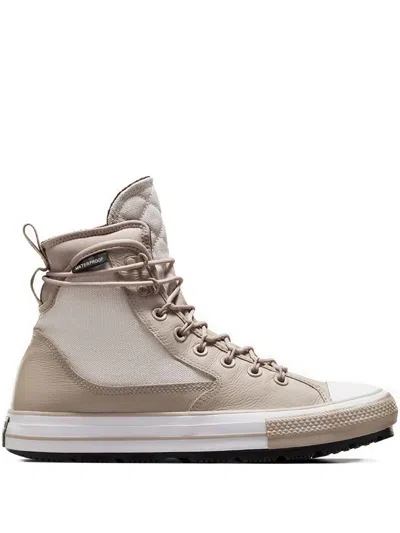 Converse Quilted High-hop Sneakers In Neutral